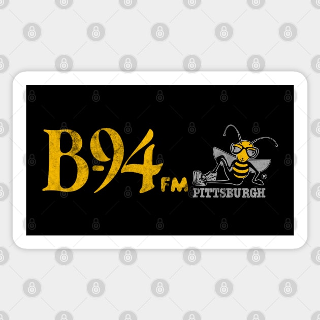 B-94 Pittsburgh WBZZ / Retro 80s  Radio Station Sticker by CultOfRomance